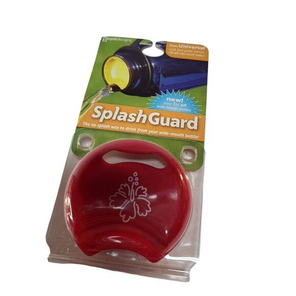 Guyotdesigns Universal Splash Guard Red Hibiscus Flower Wide Mouth Water Bottles - Picture 1 of 7